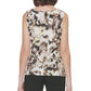 Blusa feminina Calvin Klein plissada lateral amarela tamanho pequeno extragrande