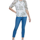 Blusa Calvin Klein Feminina Estampa Floral Chiffon Manga Longa Verde Tamanho Médio