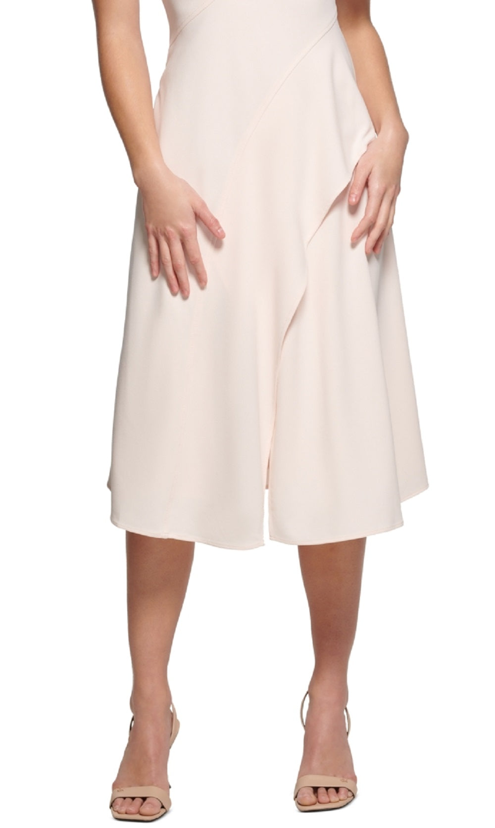 Vestido Calvin Klein Feminino Assimétrico A-Line Rosa Tamanho 4