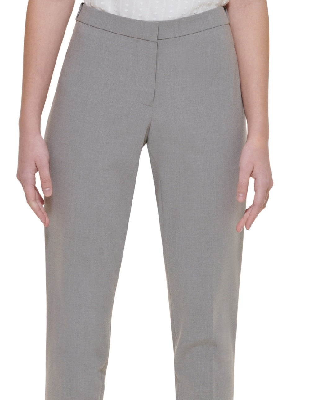 Calça Calvin Klein Highline Slim Leg Feminina Cinza Tamanho 4 Petite