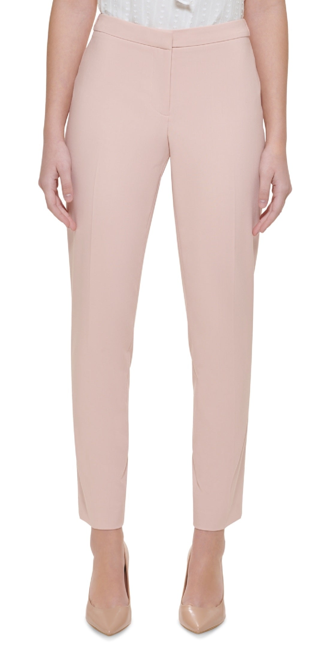Calça Calvin Klein Highline Slim Leg Feminina Rosa Tamanho 12 Petite