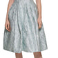 Vestido Calvin Klein Feminino Jacquard Plissado Fit &amp; Flare Azul Tamanho 10