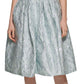 Vestido Calvin Klein Feminino Jacquard Plissado Fit &amp; Flare Azul Tamanho 10
