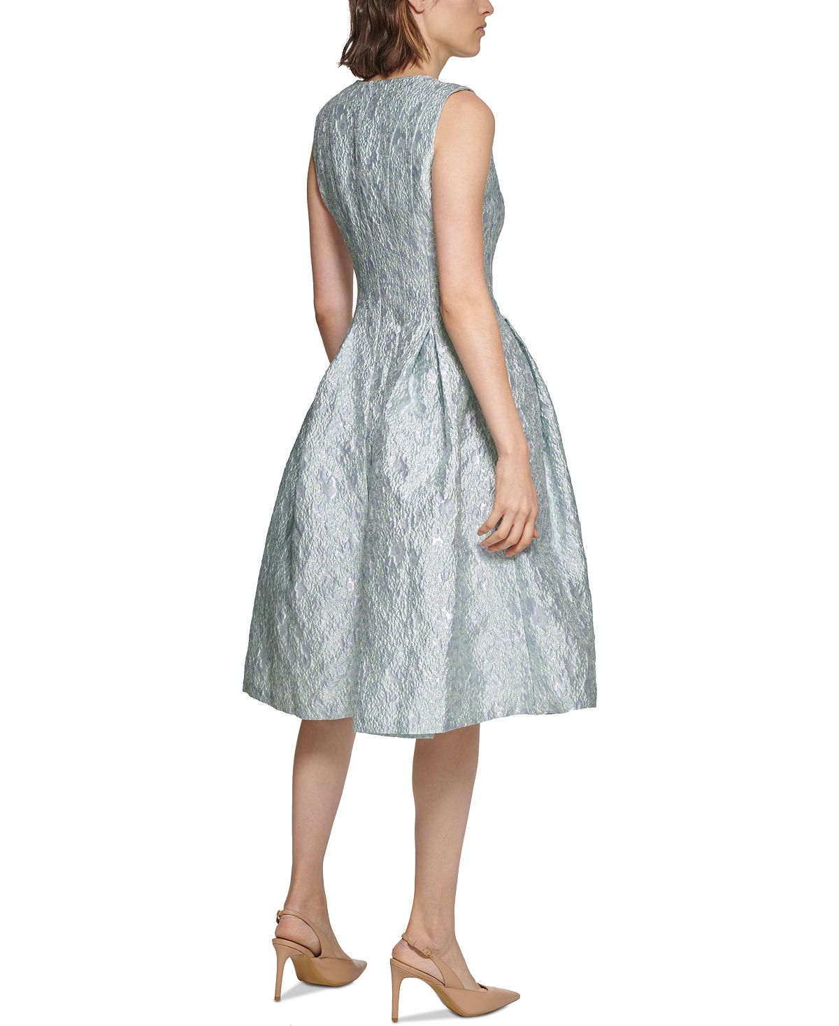 calvin-klein-womens-jacquard-pleated-fit-flare-dress-blue-size-2