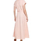 Vestido-camisa xadrez com cinto Calvin Klein feminino, laranja, tamanho 16