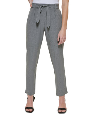 Calça Calvin Klein Feminina Cintura Amarrada Cinza Tamanho Médio