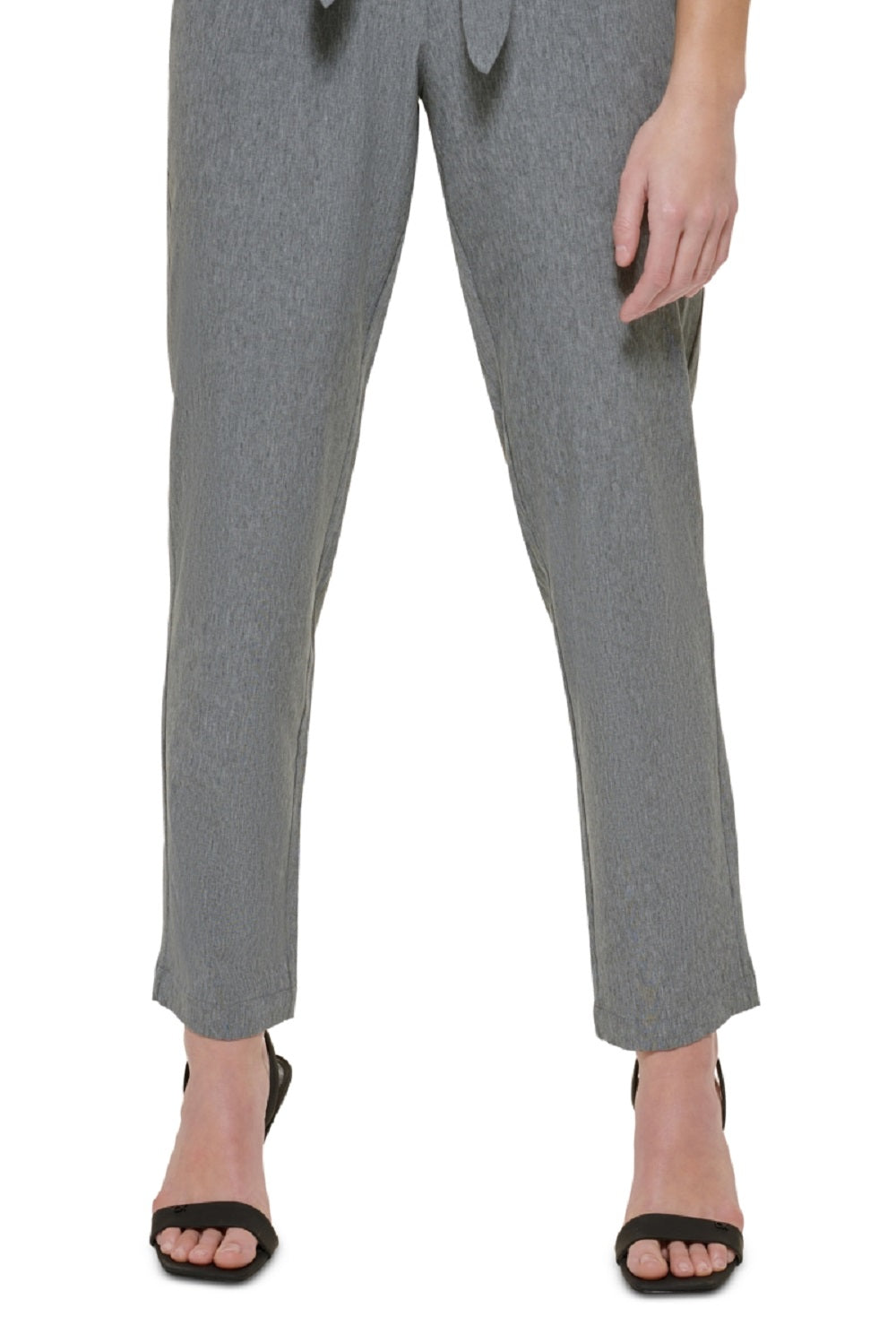 Calça Calvin Klein Feminina Cintura Amarrada Cinza Tamanho Médio