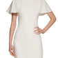 Vestido midi executivo feminino Calvin Klein, branco, tamanho 4