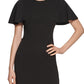 Vestido Capelet Bainha Calvin Klein Feminino Preto Tamanho 6