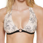 Calvin Klein Biquíni Halter Estampado Feminino Maiô Bege Tamanho X-G