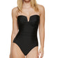 Calvin Klein Maiô Feminino com Bojo Moldado e Controle de Barriga Preto Tamanho 12