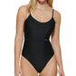 Calvin Klein Maiô Feminino Over The Shoulder Wrap Around, Preto, Tamanho 12