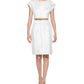 Vestido curto com cinto Calvin Klein feminino, branco, tamanho 16