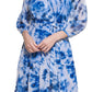 Vestido Calvin Klein Feminino Tie Dye Metálico Azul Tamanho 16