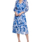 Vestido Calvin Klein Feminino Tie Dye Metálico Azul Tamanho 16