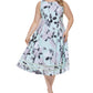 Vestido Calvin Klein Feminino Estampa Floral Illusion Hem Azul Tamanho 16W