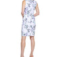 Vestido Calvin Klein Feminino Estampa Floral Acima do Joelho Branco Tamanho 4 Petite