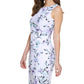 Vestido Calvin Klein Feminino Estampa Floral Acima do Joelho Branco Tamanho 4 Petite