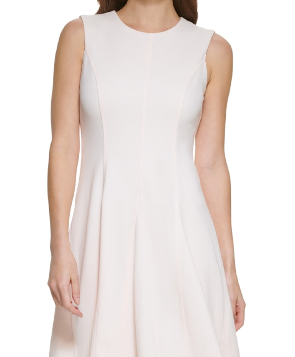 Vestido Calvin Klein Scuba Crepe Feminino Rosa Tamanho 6 Petite
