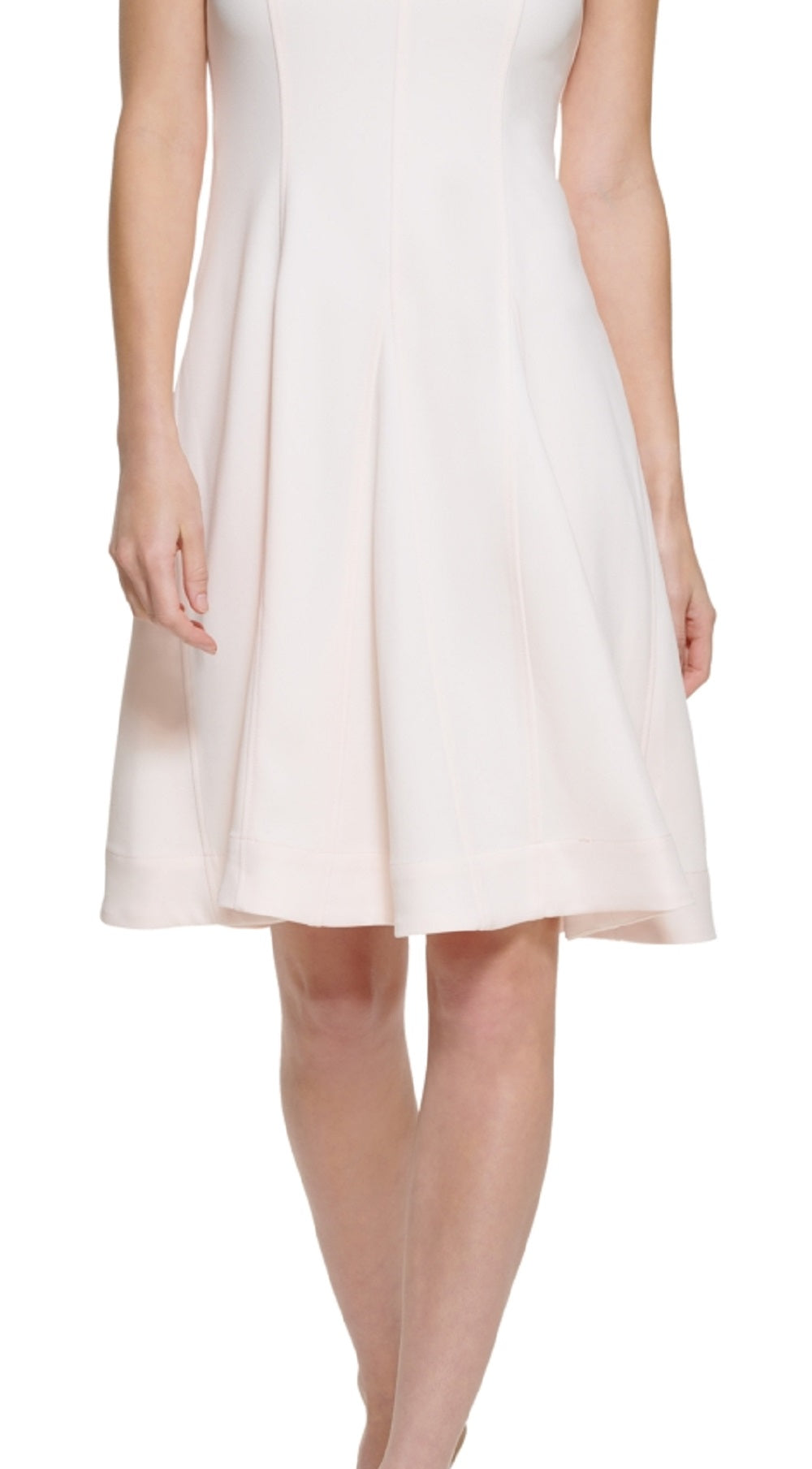 Vestido Calvin Klein Scuba Crepe Feminino Rosa Tamanho 6 Petite
