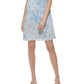 Vestido Calvin Klein Feminino Estampado Manga Flutter A Azul Tamanho 10