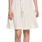 Vestido Calvin Klein Feminino com Ajuste Fino e Flare, Branco, Tamanho 4