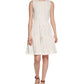 Vestido Calvin Klein Feminino com Ajuste Fino e Flare, Branco, Tamanho 4