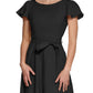 Vestido Calvin Klein Feminino Manga Flutter Fit &amp; Flare Preto Tamanho 4