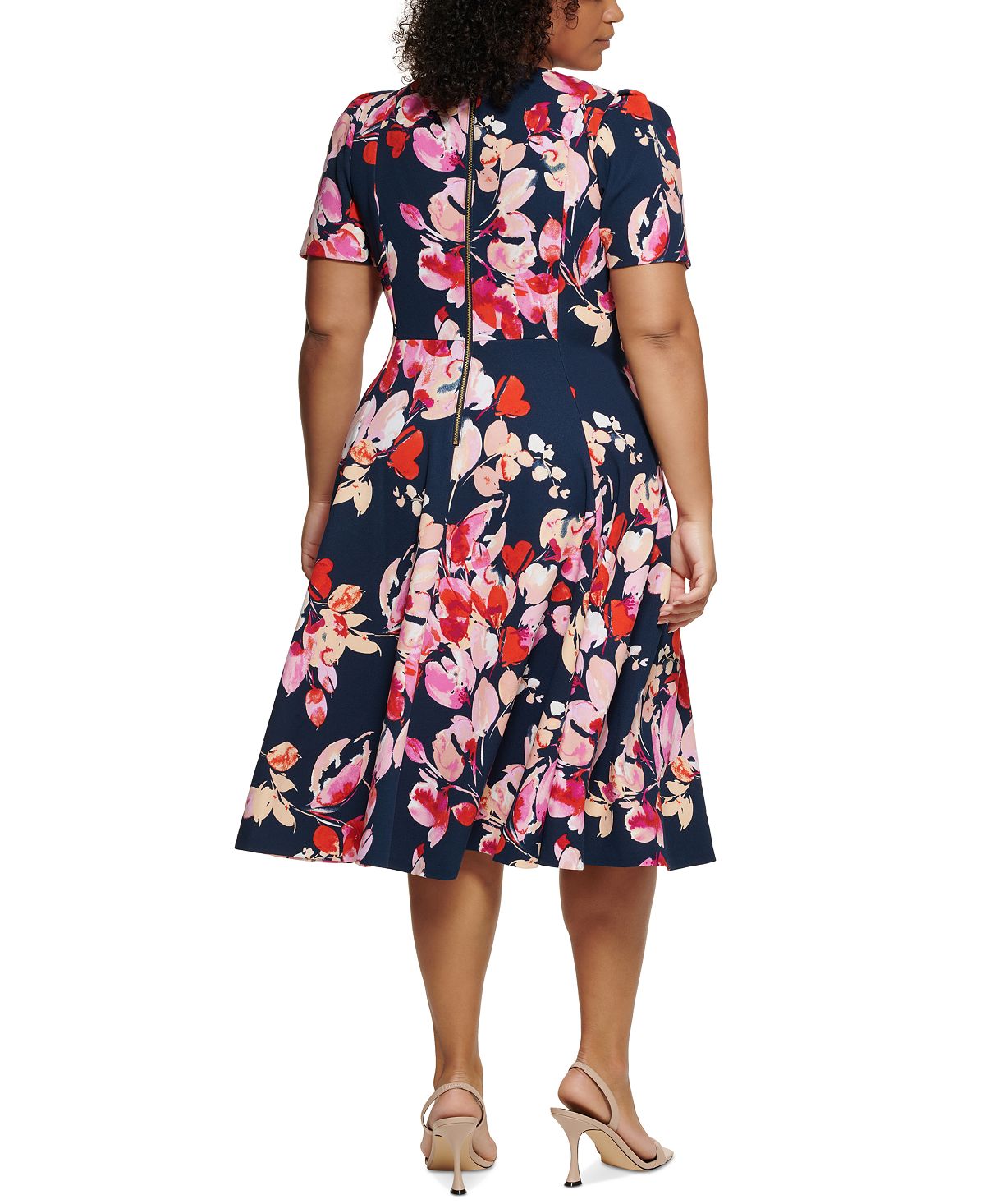 Vestido Calvin Klein Feminino Estampa Floral A Azul Tamanho 22W