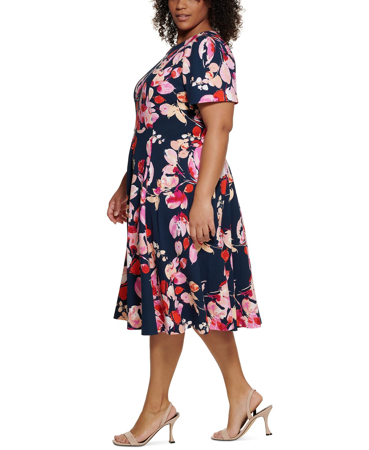 Vestido Calvin Klein Feminino Estampa Floral A Azul Tamanho 22W