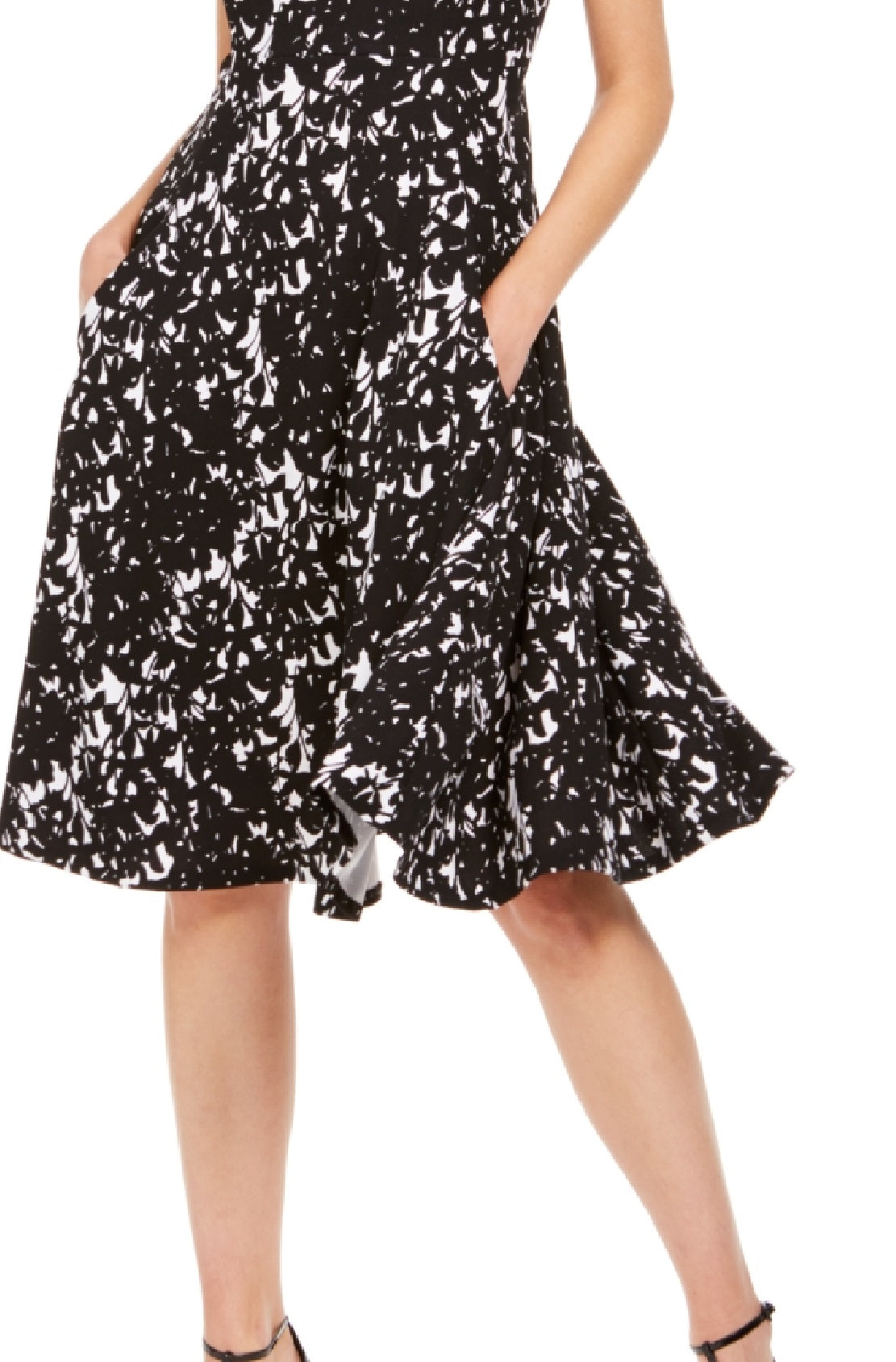 Vestido Calvin Klein Feminino Estampado em Renda, Cinzento, Tamanho 8