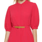 Vestido Calvin Klein Feminino Manga Bufante A-Line Rosa Tamanho 10