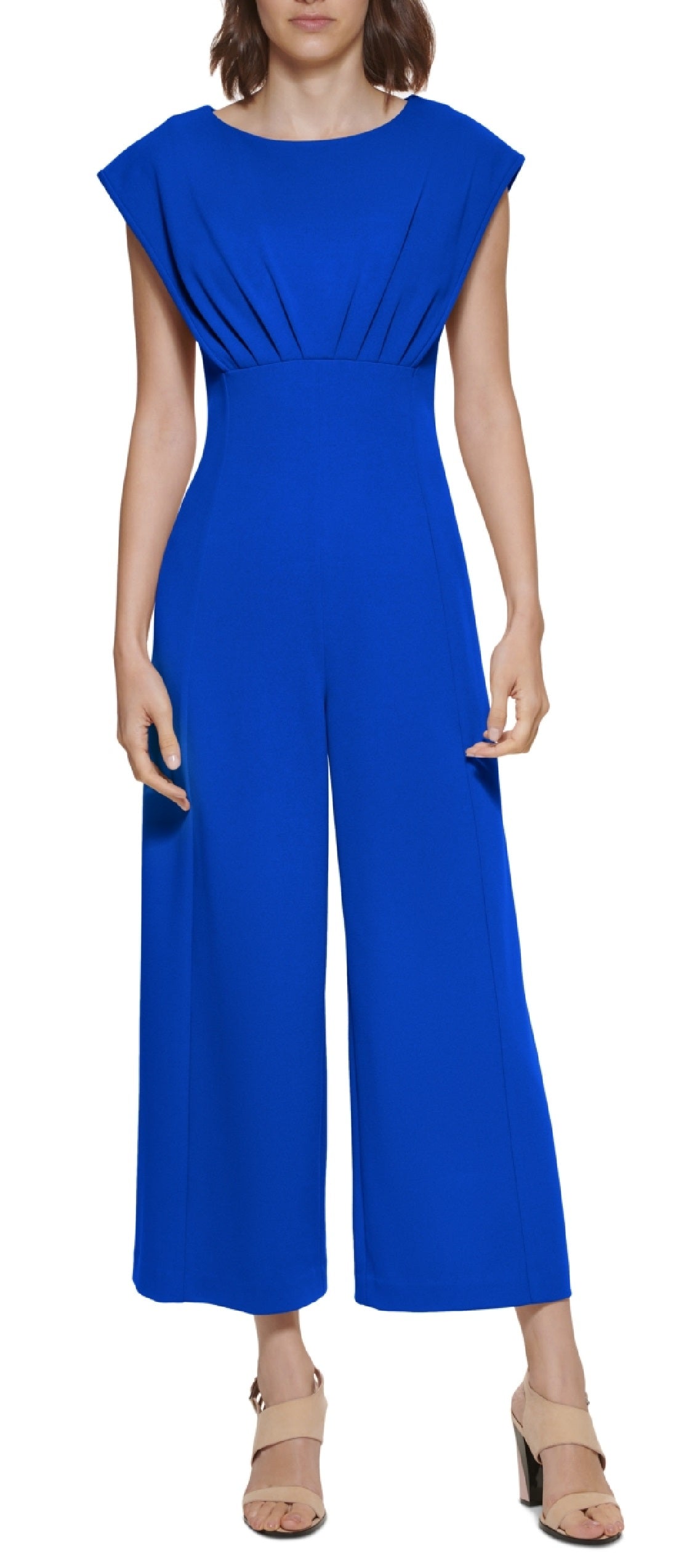 Macacão Calvin Klein Feminino Manga Curta Azul Tamanho 6