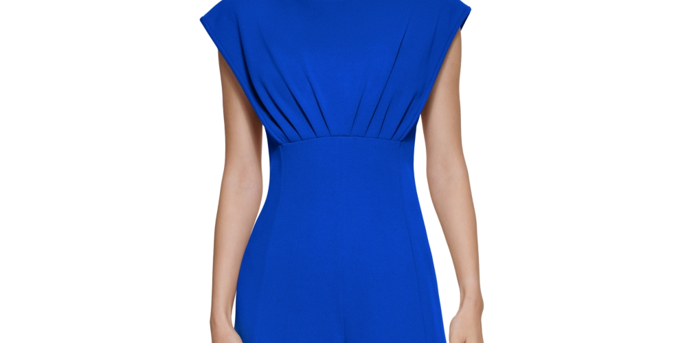 Macacão Calvin Klein Feminino Manga Curta Azul Tamanho 4
