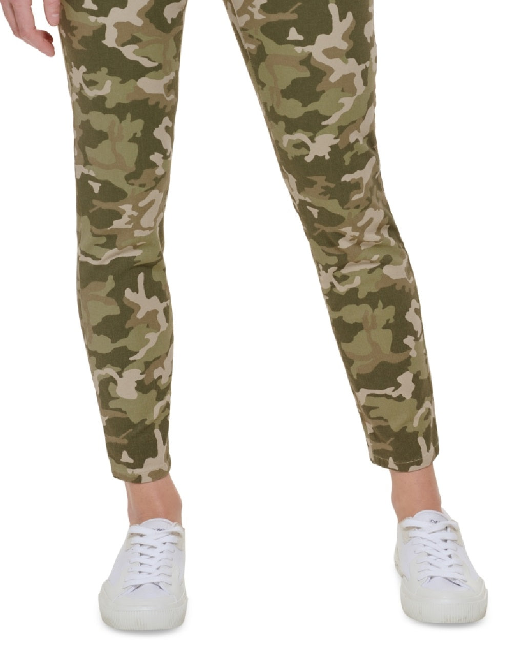 Calça Calvin Klein Feminina Estampada em Sarja de Algodão Verde Tamanho 12