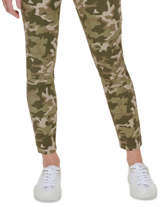 Calça Calvin Klein Feminina Estampada em Sarja de Algodão Verde Tamanho 8