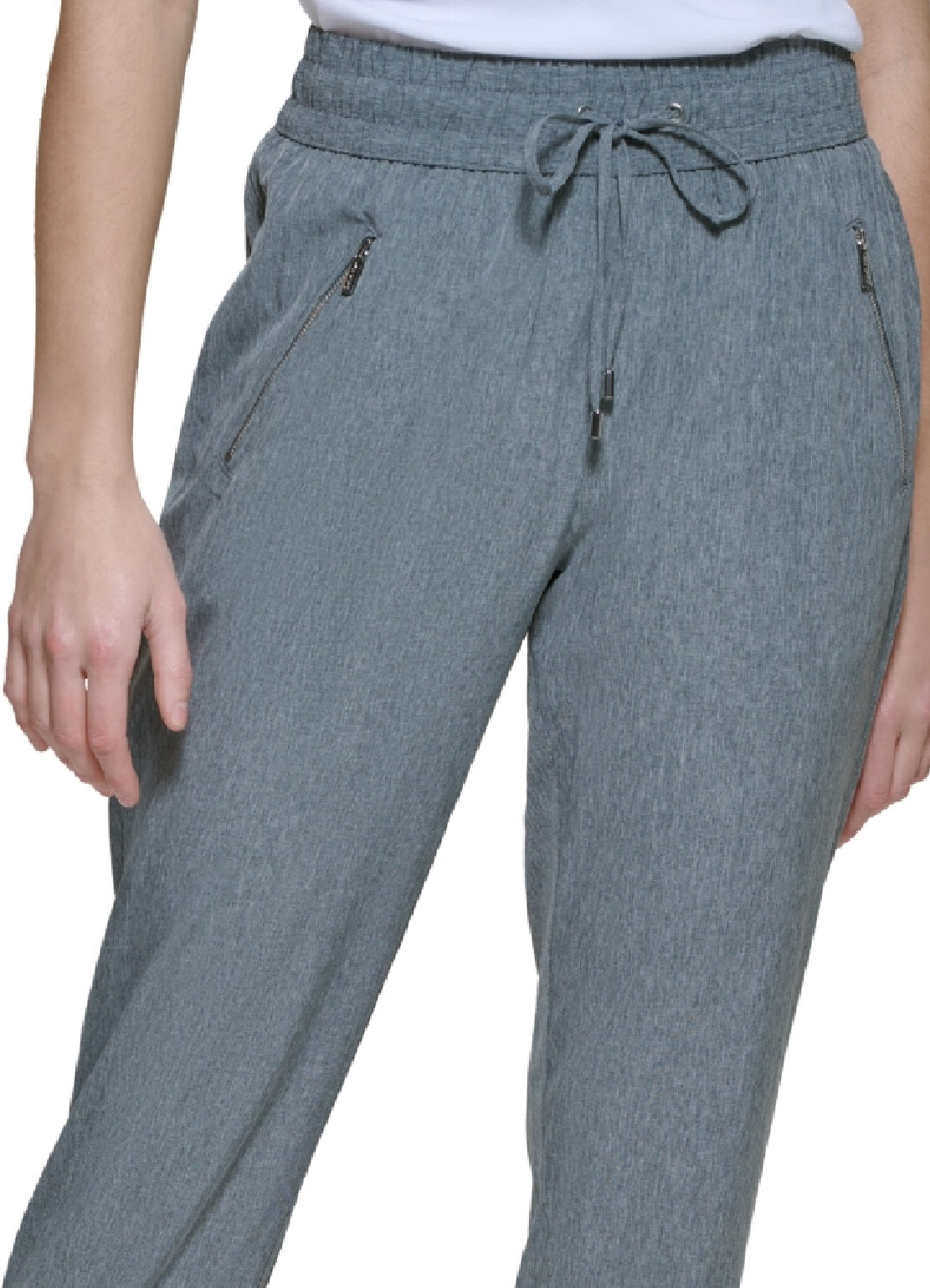 Calça jogger feminina Calvin Klein Tech Stretch cinza, tamanho médio