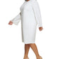 Vestido tubinho Calvin Klein feminino com manga flare, branco, tamanho 20W
