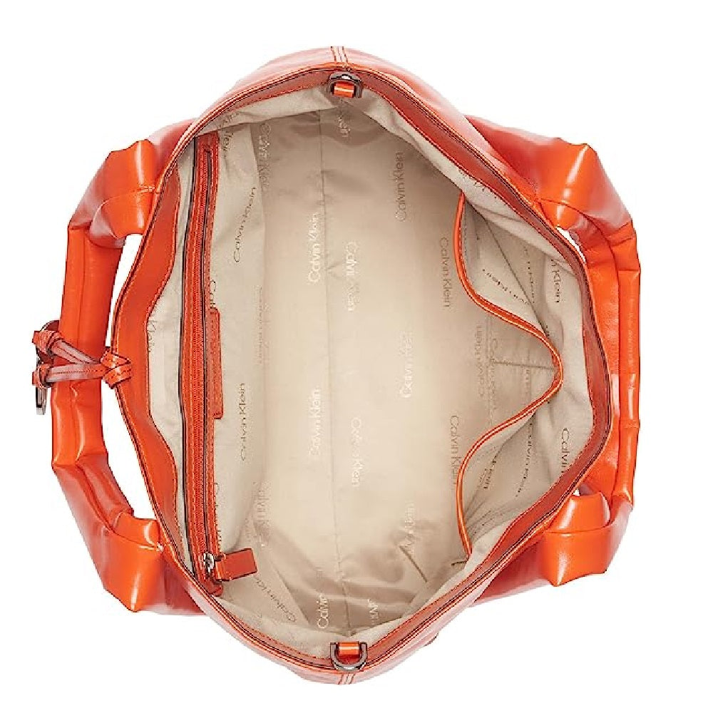 Bolsa transversal Hana feminina Calvin Klein laranja