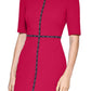 Vestido Calvin Klein Feminino com Logo e Elástico Rosa Tamanho 4