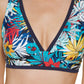 Tommy Hilfiger Feminino Estampado Mesh TrimBikini Top Maiô Azul