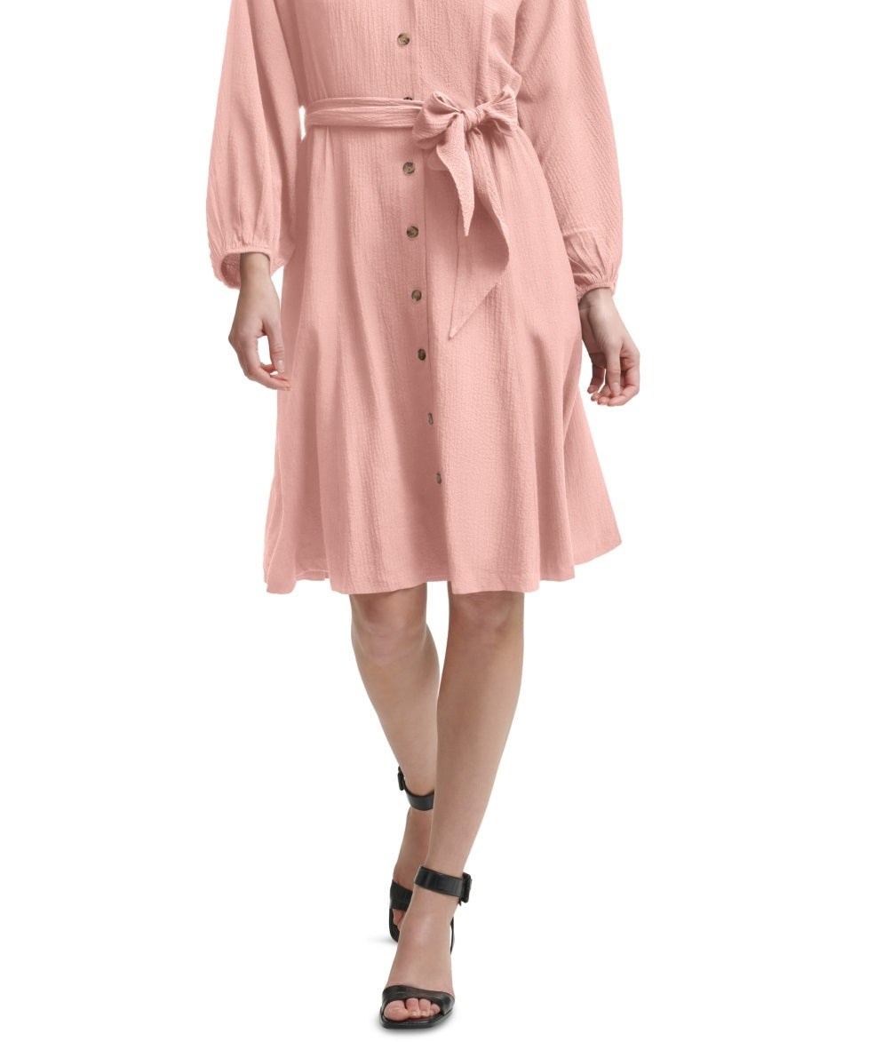 Vestido Calvin Klein Feminino com Cinto evasê Laranja Tamanho 8