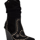 Bota Larna Western Feminina Jessica Simpson Preta Tamanho 7,5 M