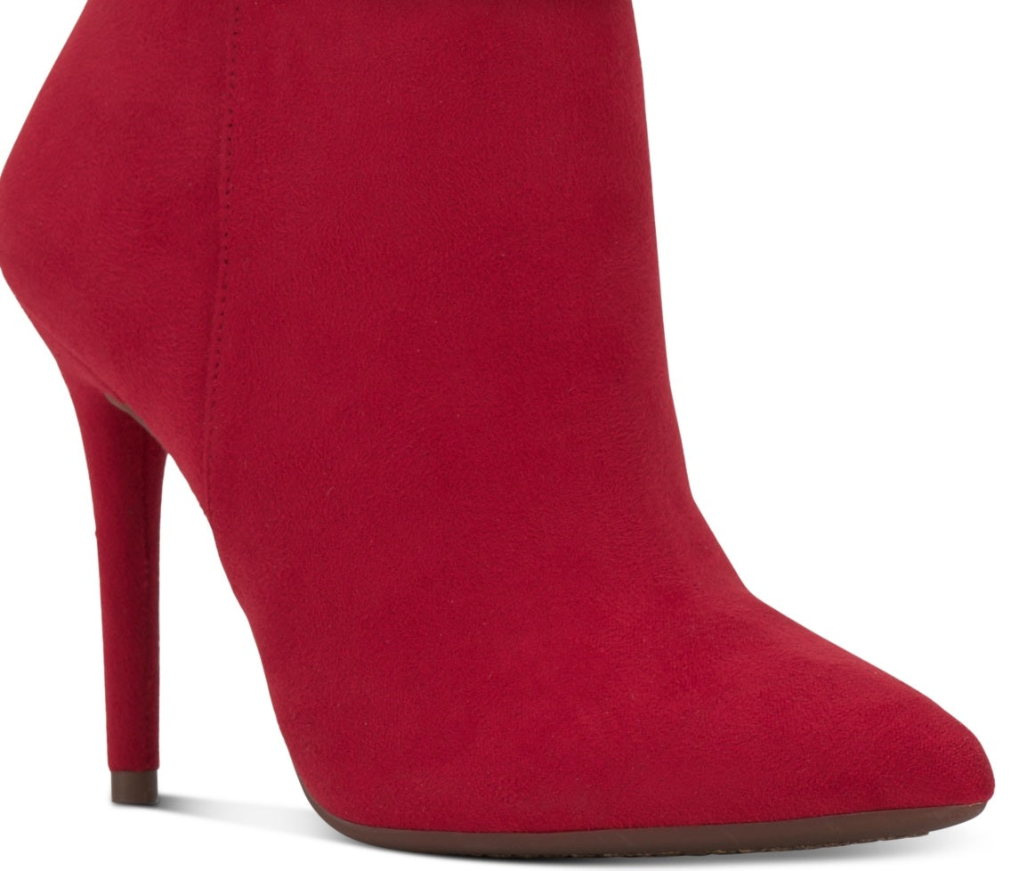 Jessica Simpson Lerona Botas Femininas de Bico Fino Vermelhas Tamanho 8,5 M