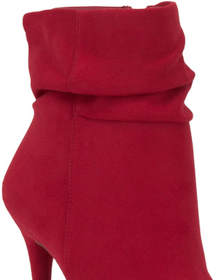 Jessica Simpson Lerona Botas Femininas de Bico Fino Vermelhas Tamanho 8,5 M