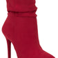 Jessica Simpson Lerona Botas Femininas de Bico Fino Vermelhas Tamanho 8,5 M