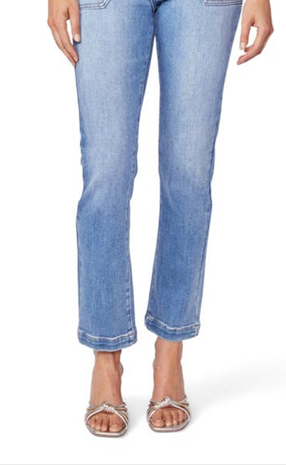 Calça jeans reta feminina Paige Mayslie, azul, tamanho 31