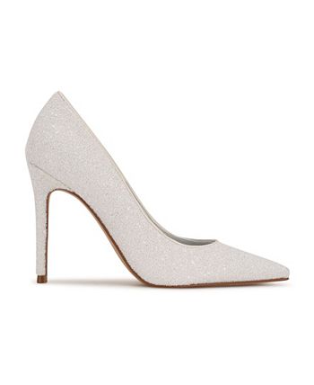 Sapatos de salto fino Nine West para noivas, tamanho 5,5 M, brancos