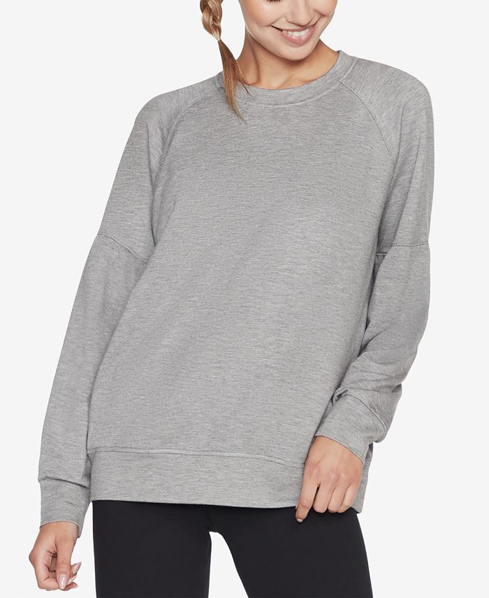 Skechers Skechluxe Restful Crewneck Feminino Cinza Tamanho X-Grande