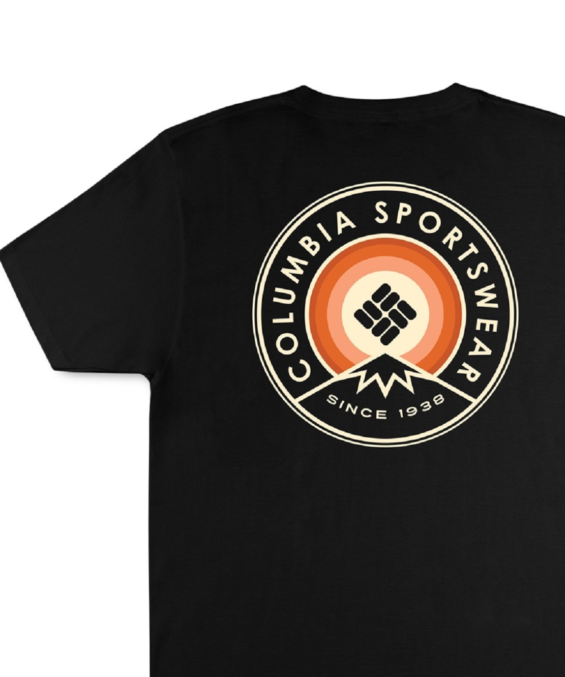 Camiseta Columbia Masculina com Estampa de Logotipo Avalon, Preta, Tamanho Médio